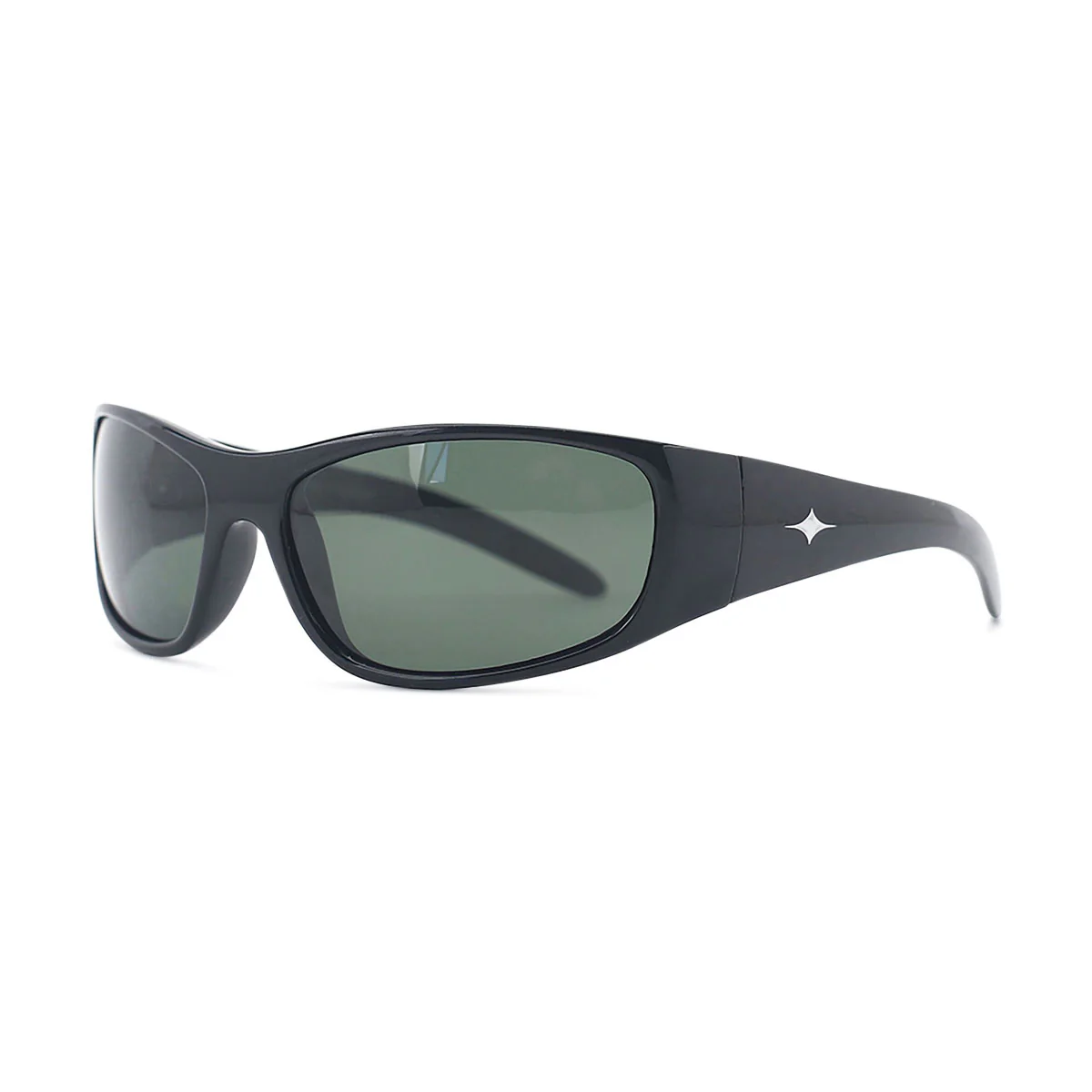 SAD Fade Sunglasses - Gloss Black/Olive Lens - Image 2