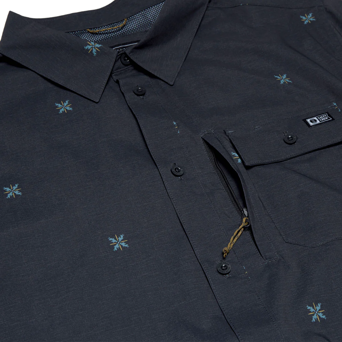 Salty Crew Flagship UV Button Up Shirt - Phantom - Image 3