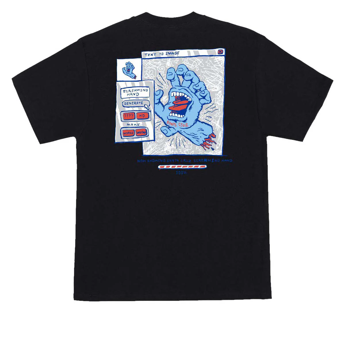 Santa Cruz Artificial Hand T-Shirt - Black