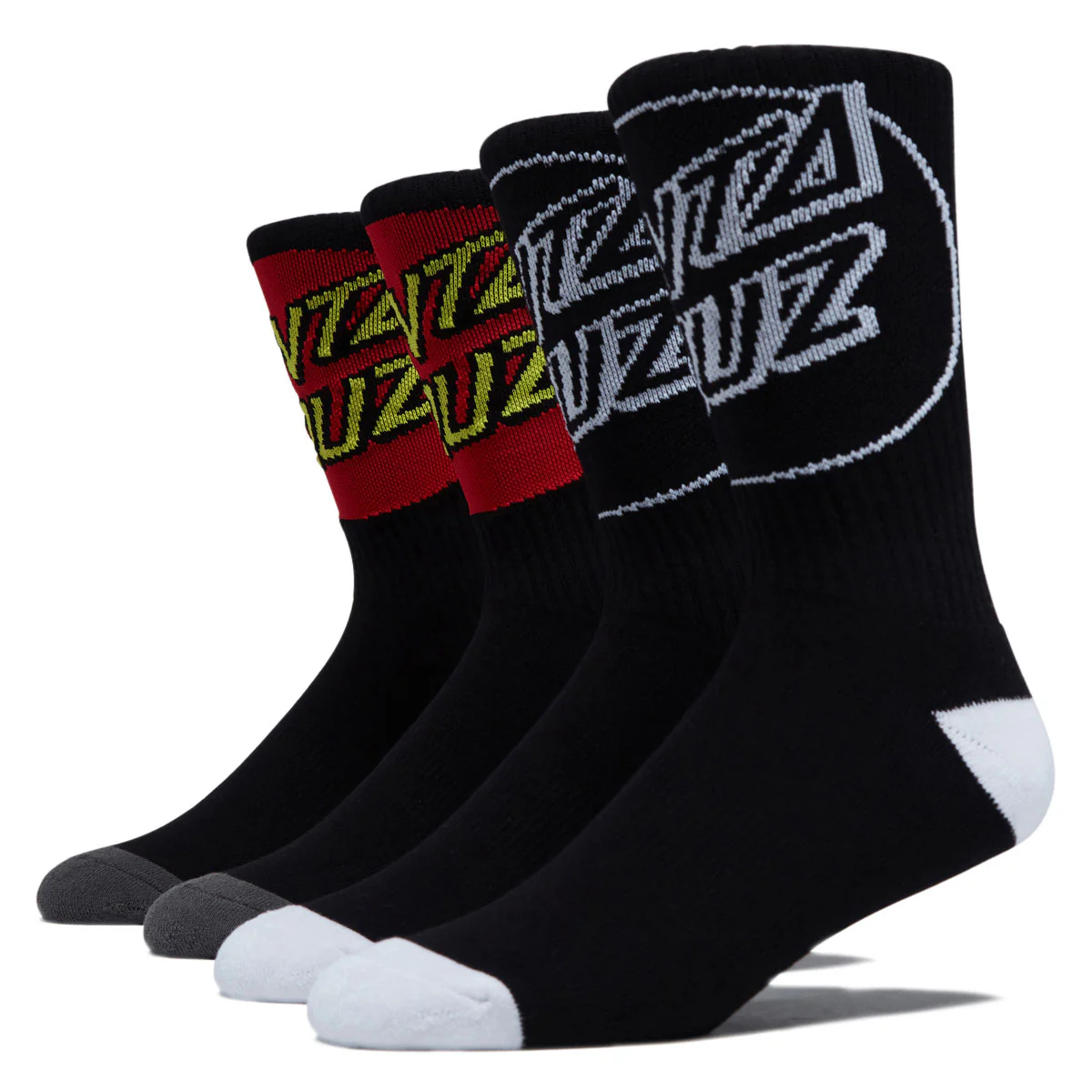 Santa Cruz Big Cruz Crew 2 Pack Of Socks - Black Multi