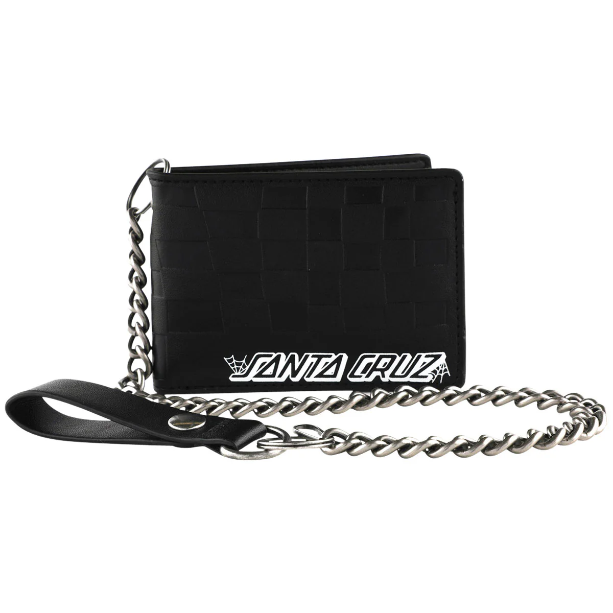 Santa Cruz Check Web Strip Chain Wallet - Black