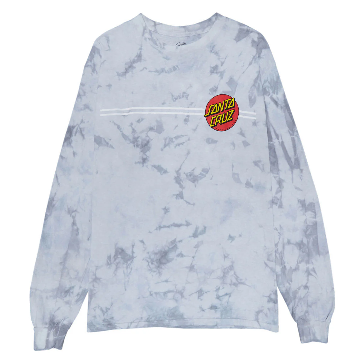 Santa Cruz Classic Dot Long Sleeve T-Shirt - Crystal Silver