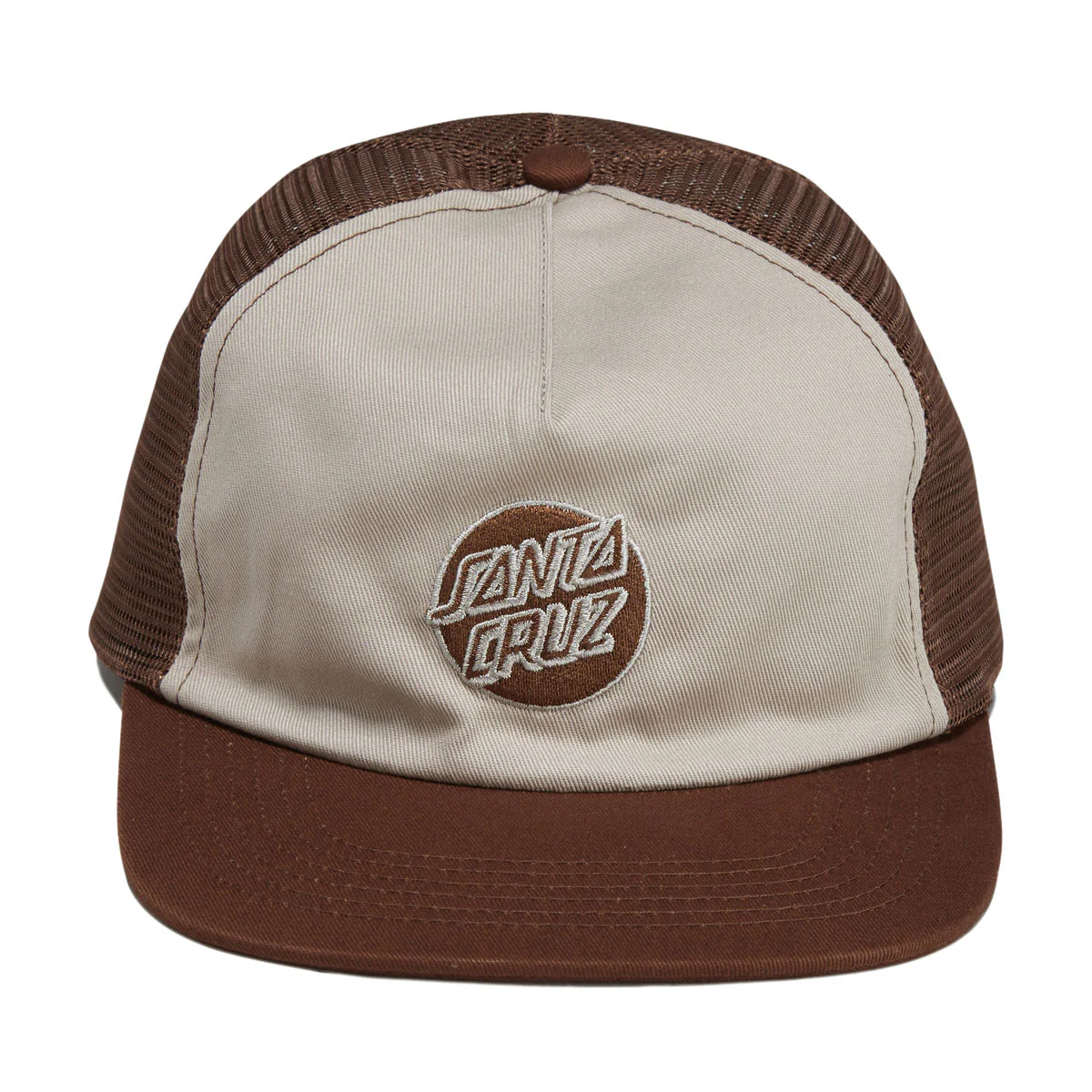 Santa Cruz Cruz Embroidered Snapback Hat - Tan/Brown - Image 3