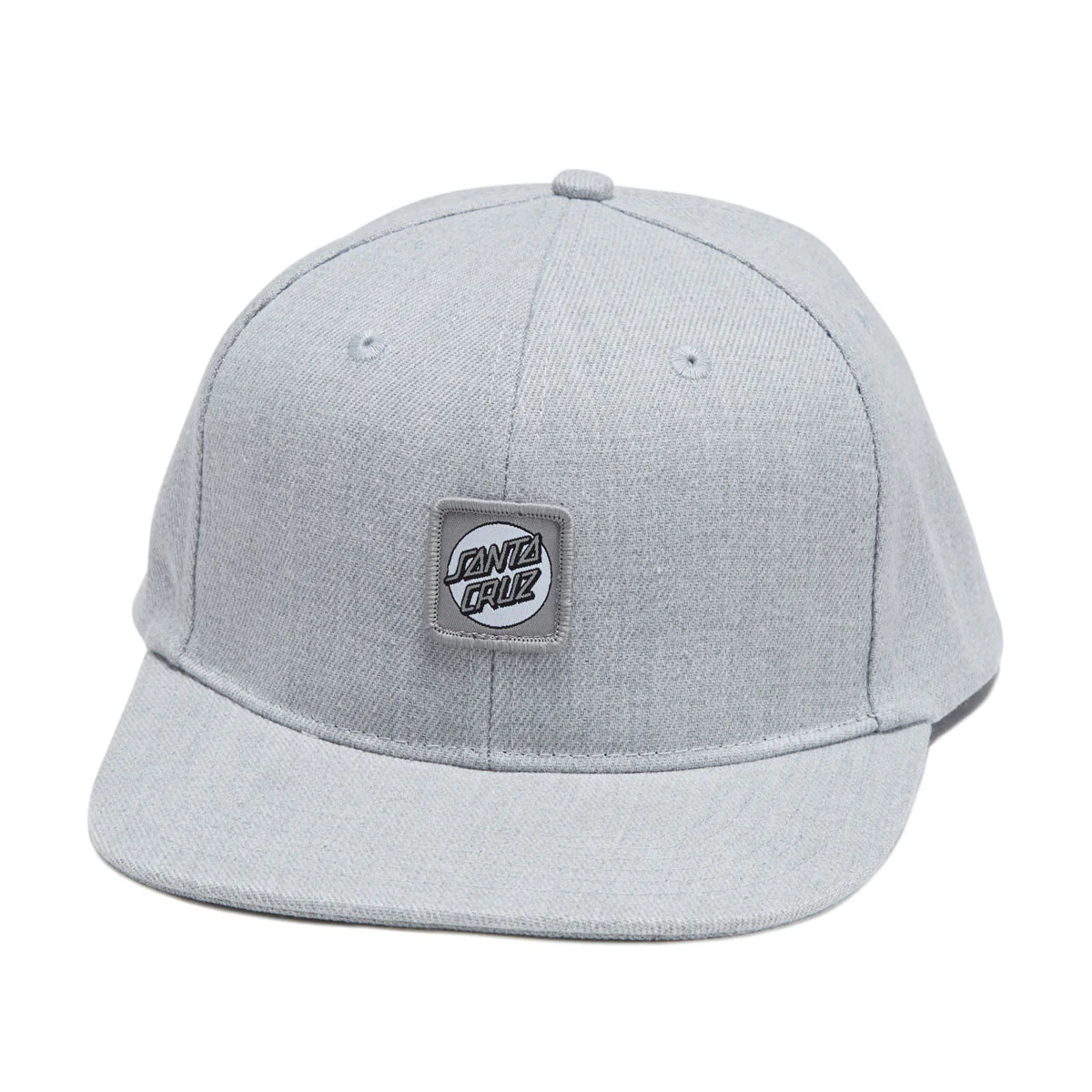 Santa Cruz Cruz Label Snapback Hat - Heather Grey/White/Silver