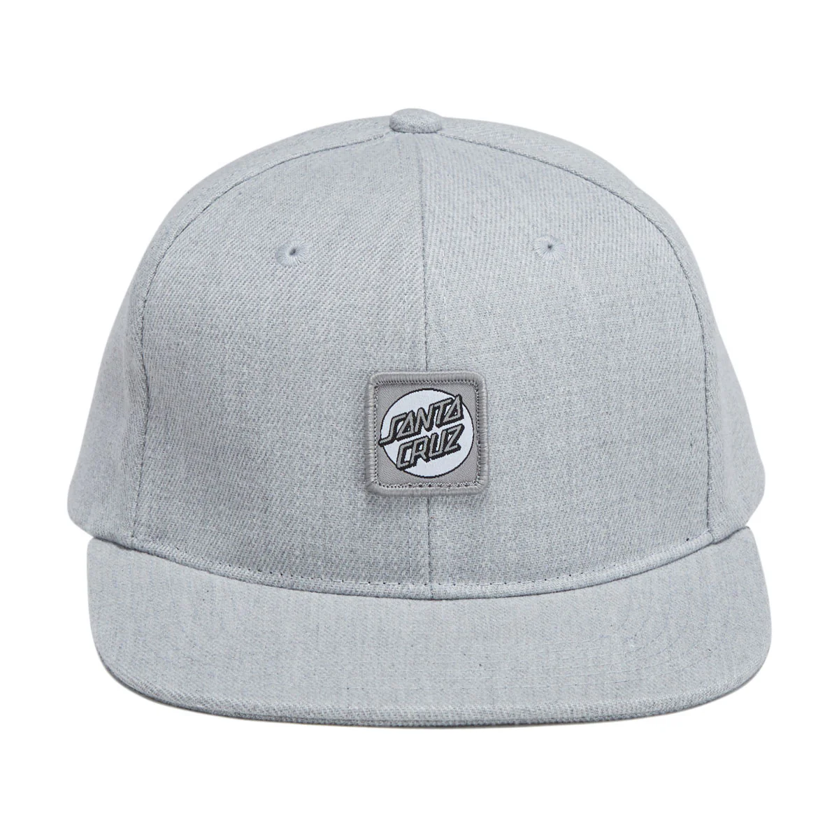 Santa Cruz Cruz Label Snapback Hat - Heather Grey/White/Silver - Image 2
