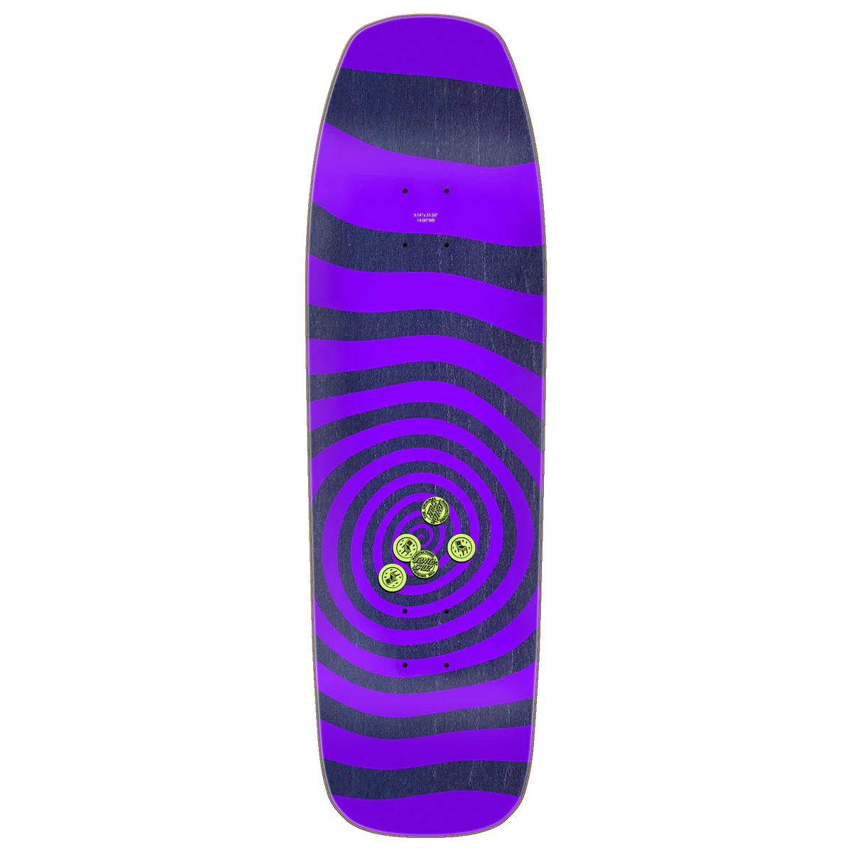 Santa Cruz Delfino Pinball Vision Pro Shaped Skateboard Deck - 9.14" - Image 2