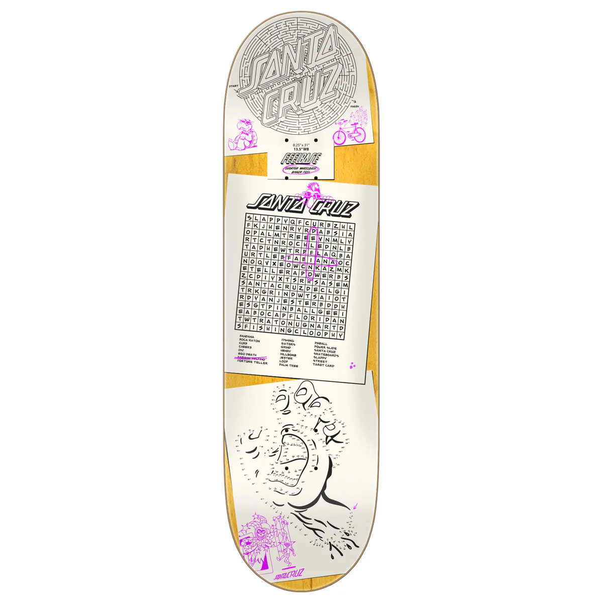 Santa Cruz Delfino Scribble FeelBase Pro Skateboard Complete - 8.25" - Image 2
