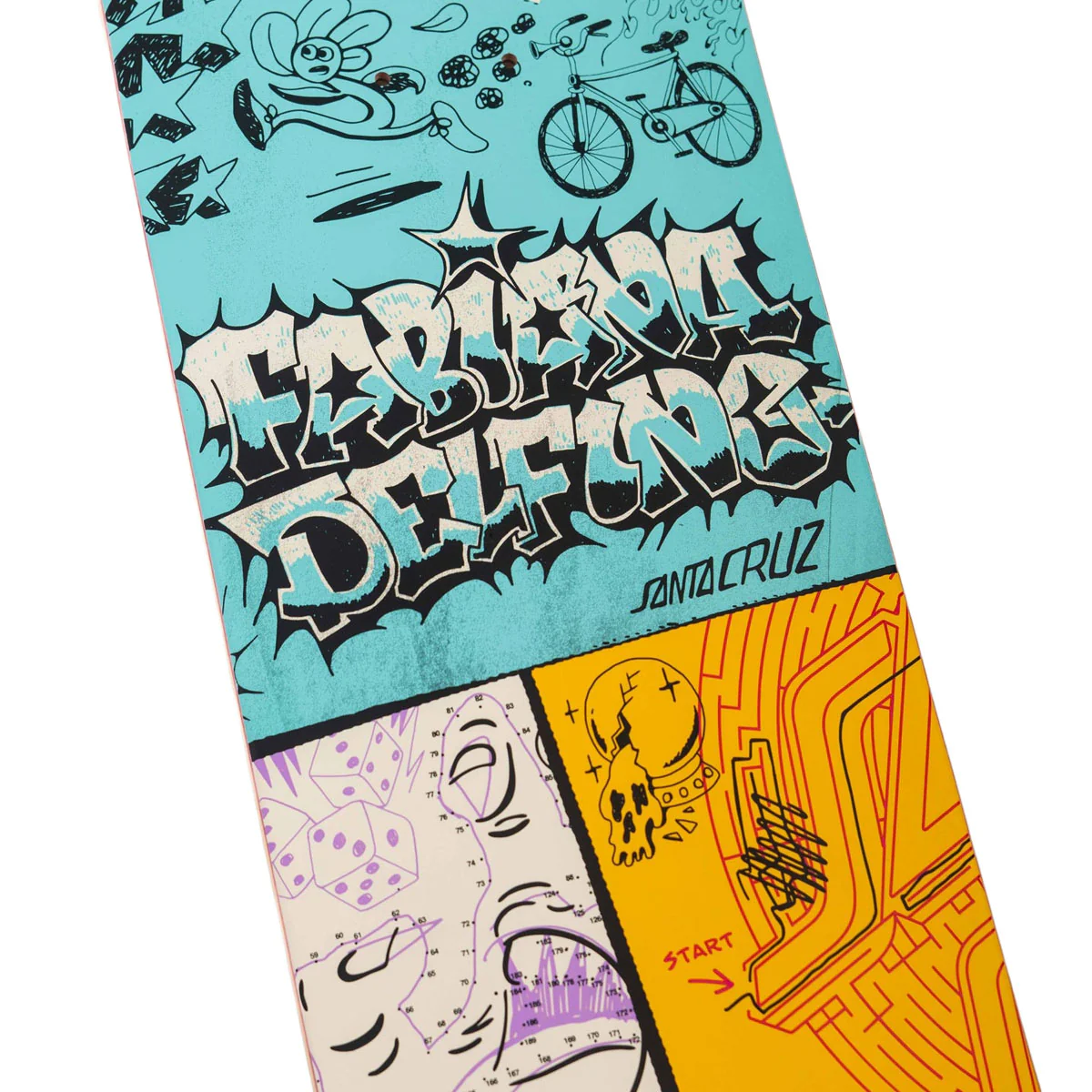 Santa Cruz Delfino Scribble FeelBase Pro Skateboard Deck - 8.25" - Image 3