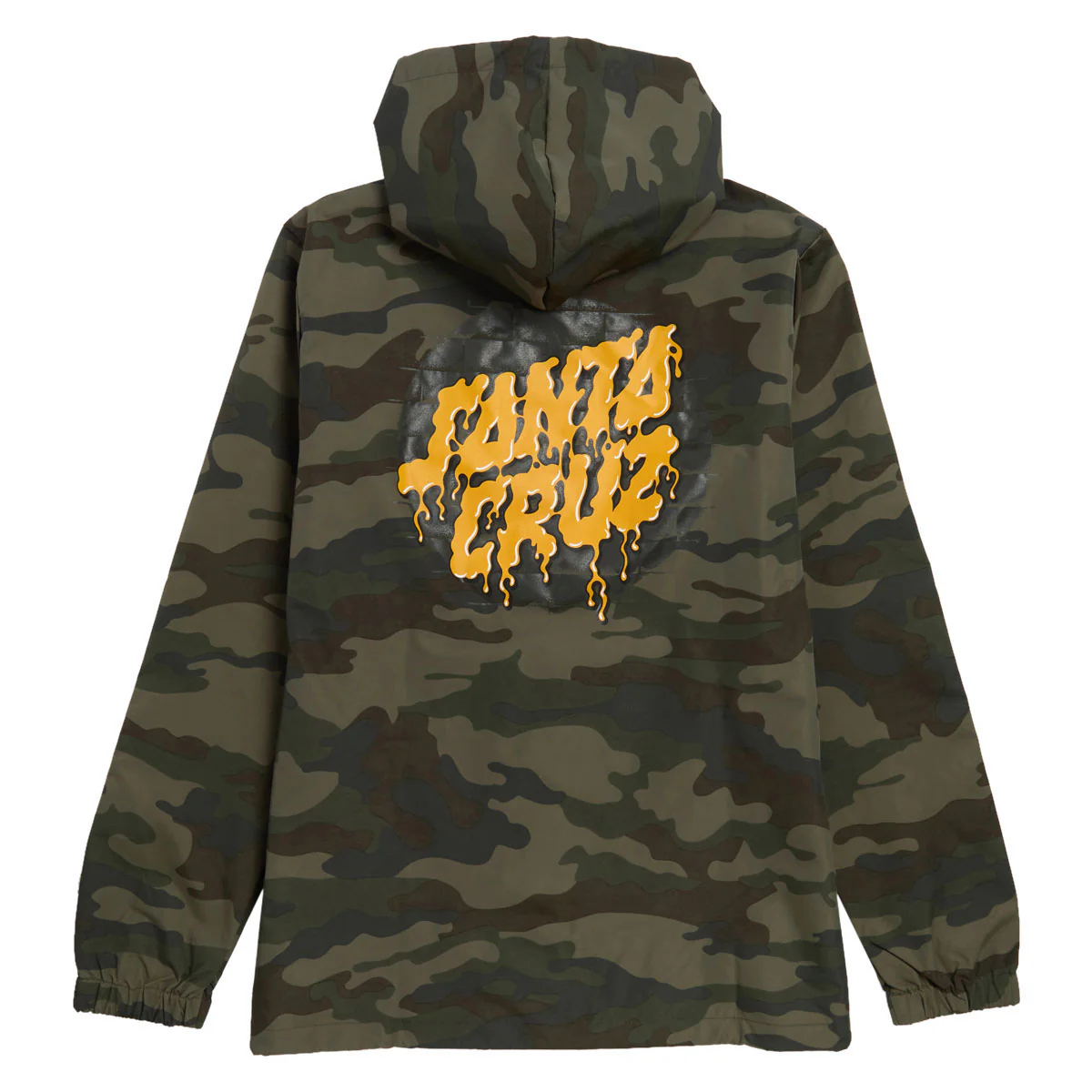 Santa Cruz Delfino Spotlight Dot Hooded Windbreaker Jacket - Forest Camo - Image 2