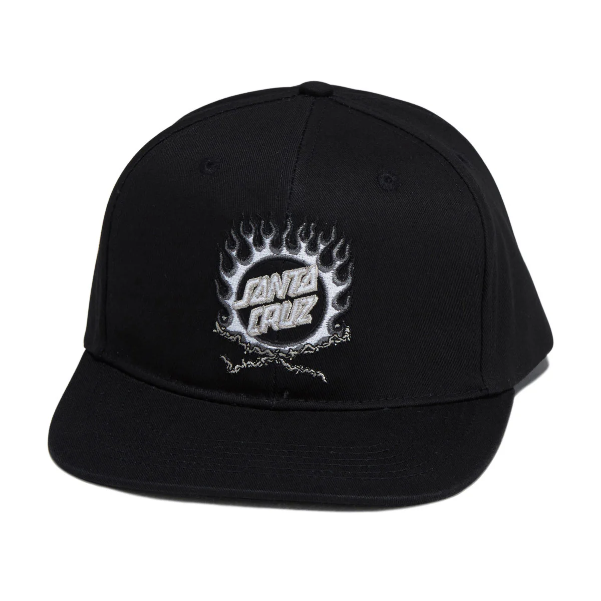 Santa Cruz Forging Dot Snapback Hat - Black