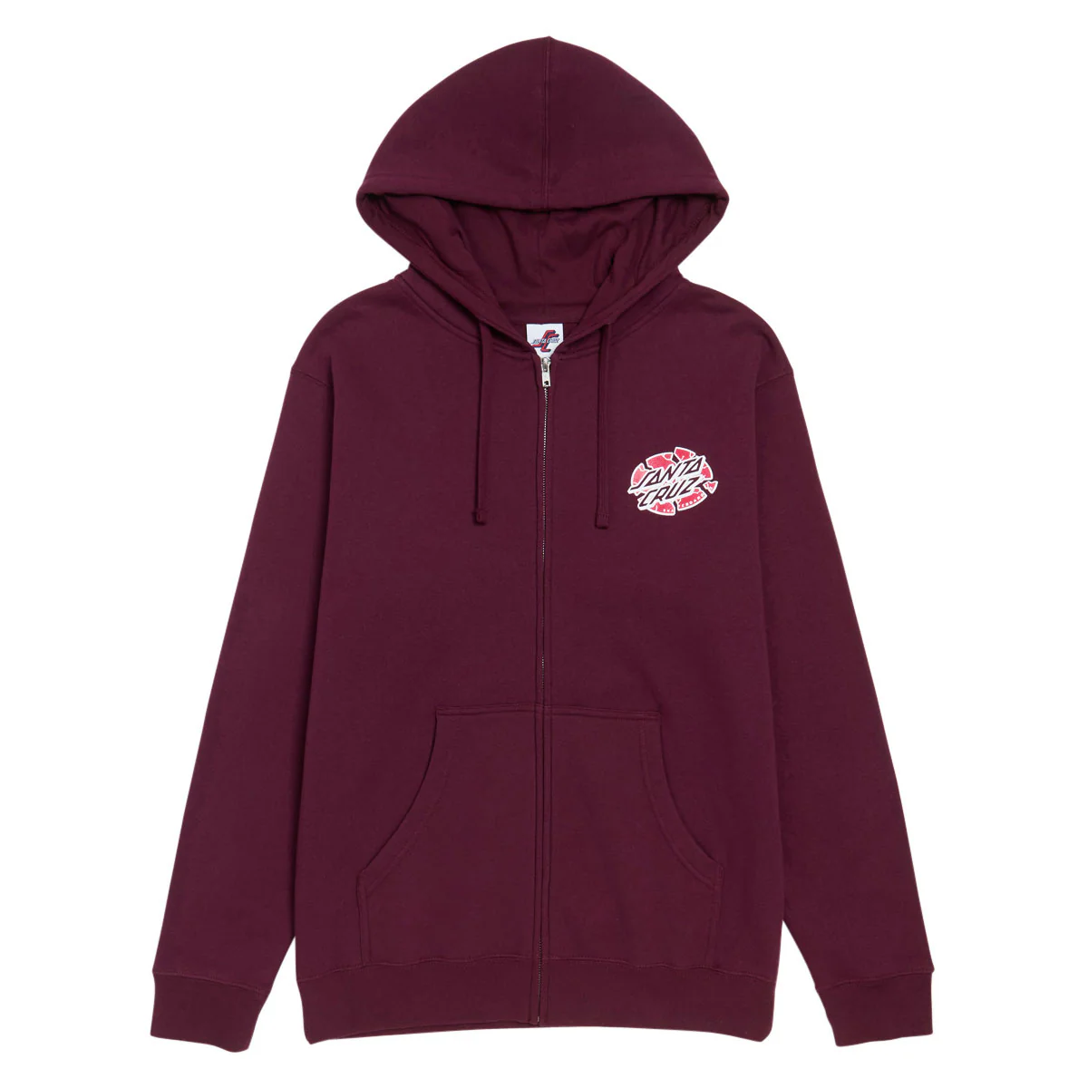 Santa Cruz Grabke Exploding Dot Zip Hoodie - Maroon