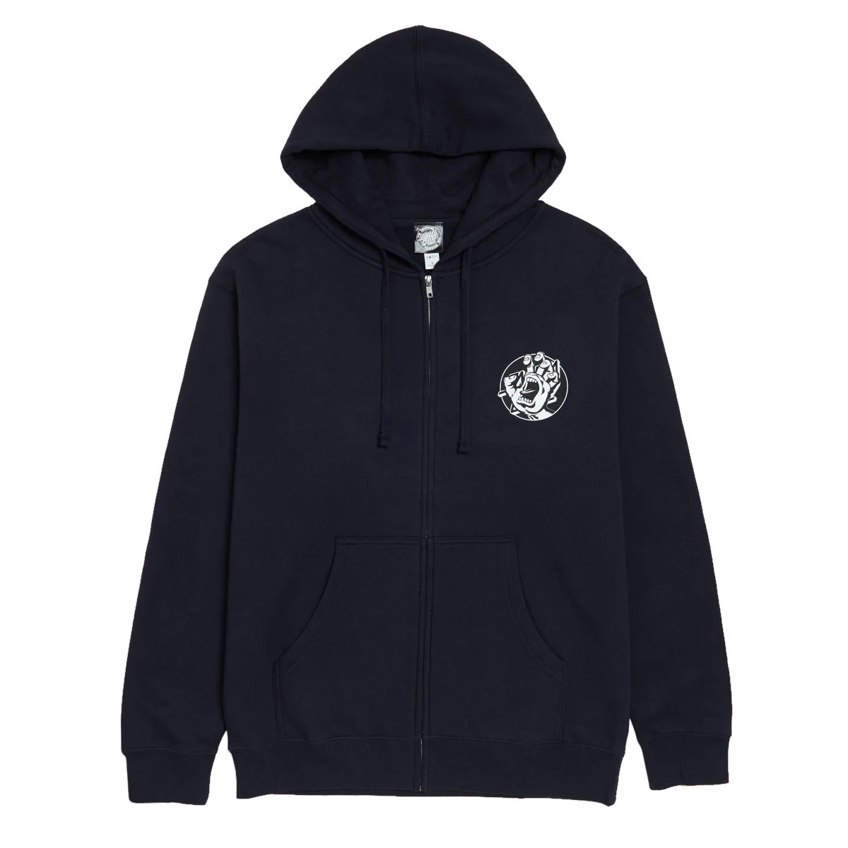 Santa Cruz Hand Dot Zip Up Hoodie - Navy