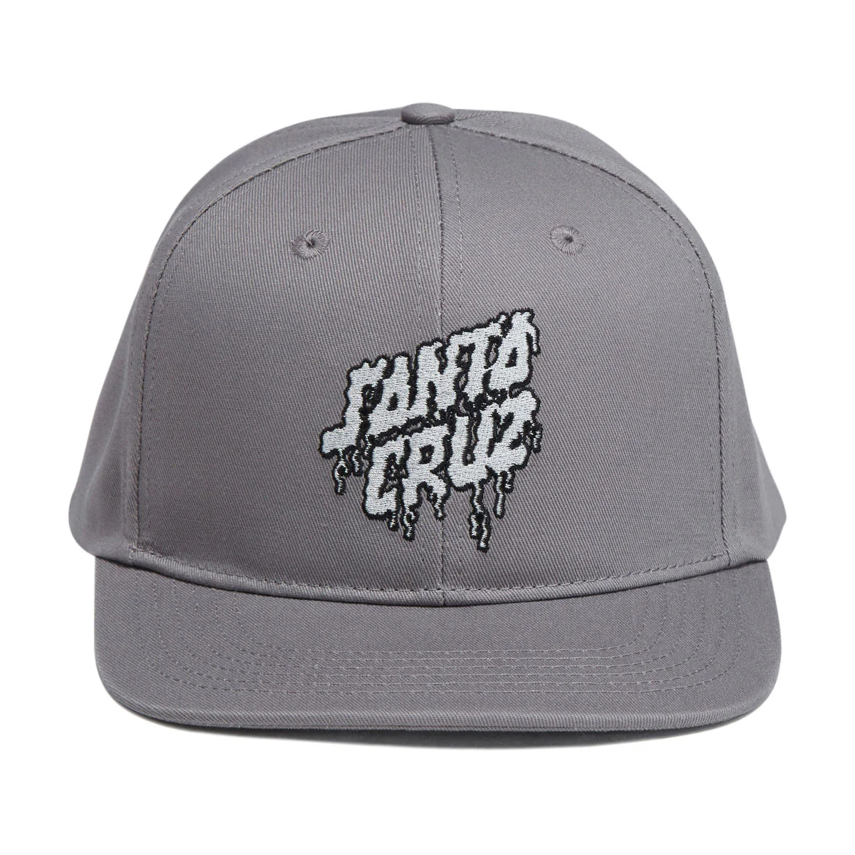 Santa Cruz Plasma Stacked Strip Snapback Hat - Heather Grey/Silver - Image 2