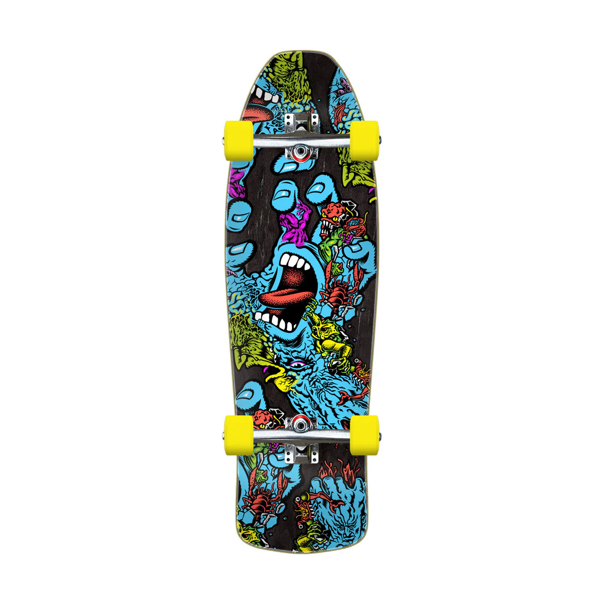 Santa Cruz Roskopp Screaming Five Shaped Pre-Built Cruzer Longboard Complete - 10.32"