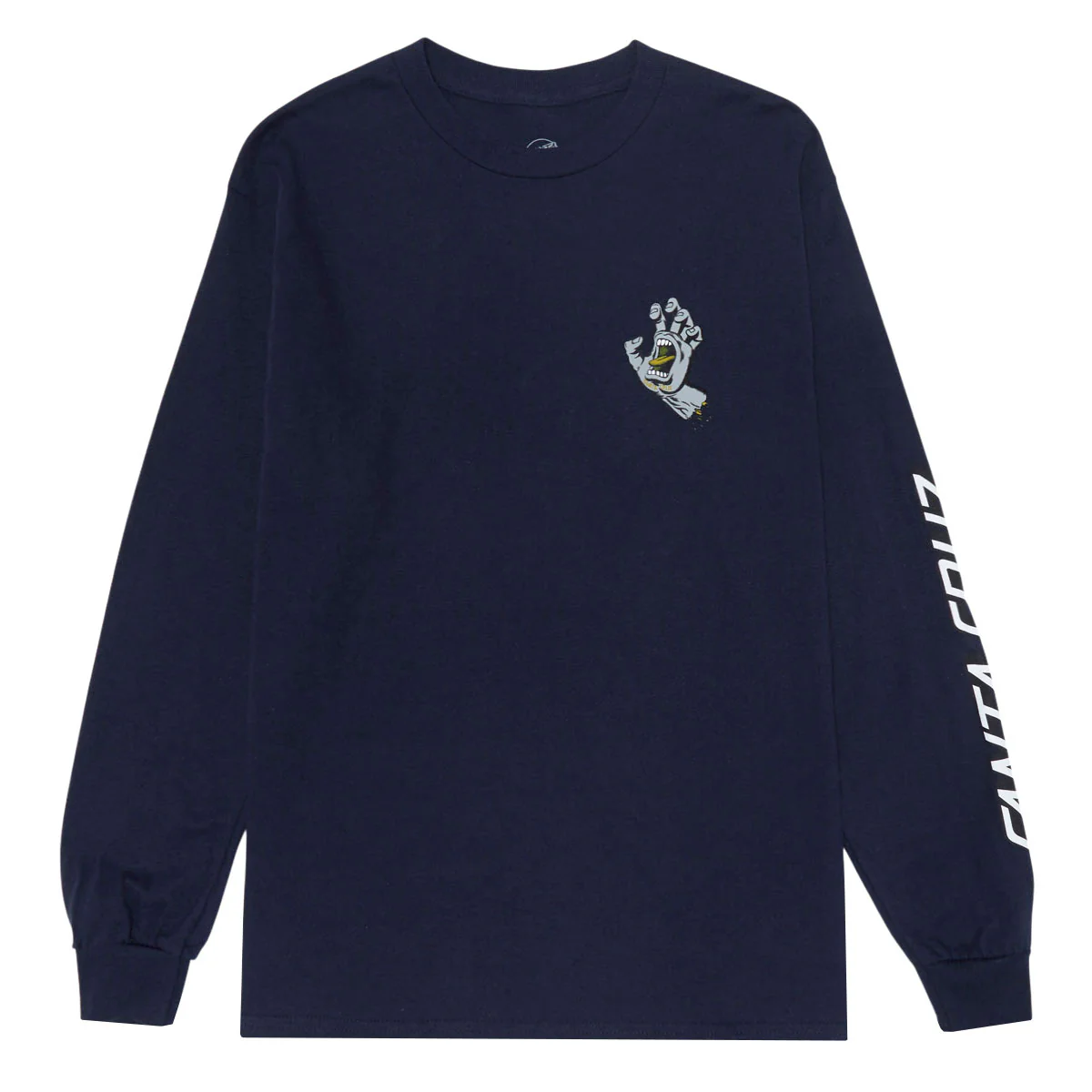 Santa Cruz Screaming Hand Long Sleeve T-Shirt - Navy/Grey/Gold