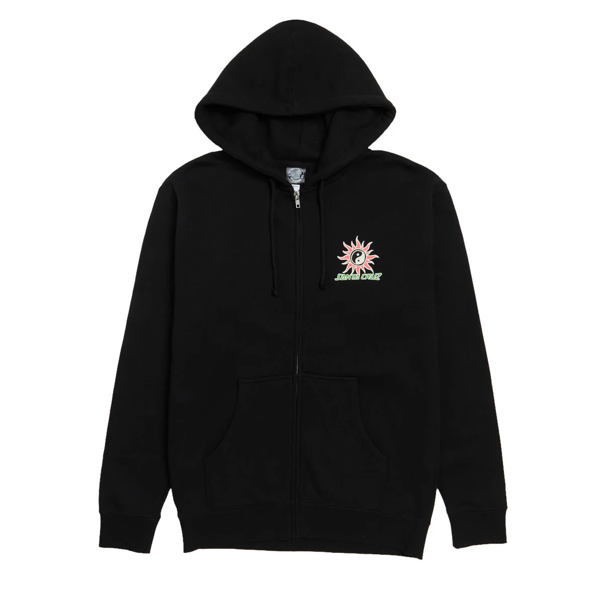 Santa Cruz Sol Spiral Zip Hoodie - Black