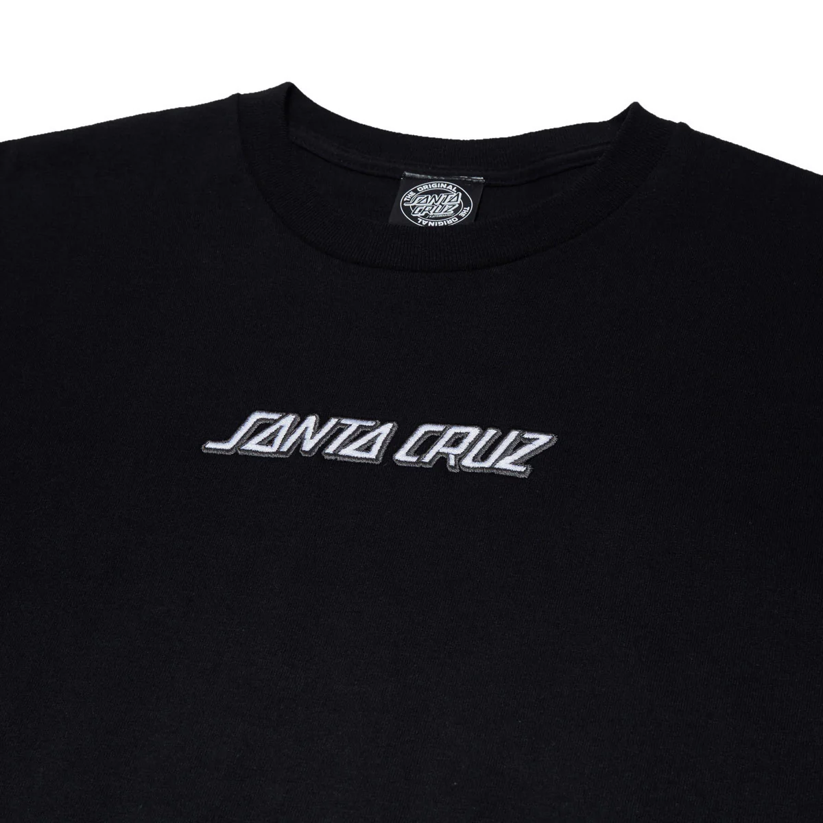 Santa Cruz Strip Embroidered T-Shirt - Black - Image 2