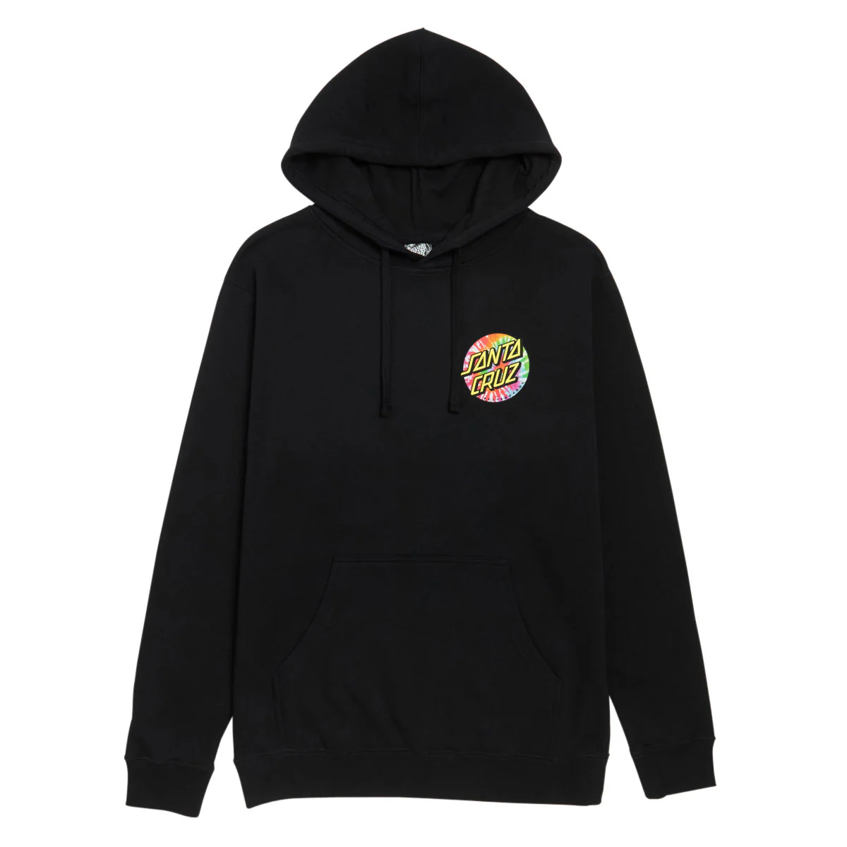 Santa Cruz Tie Dye Dot Chest Hoodie - Black