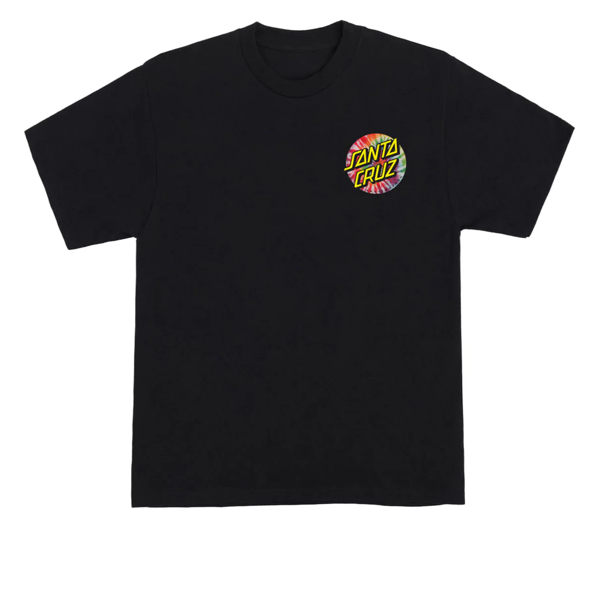 Santa Cruz Tie Dye Dot Chest T-Shirt - Black - Image 2