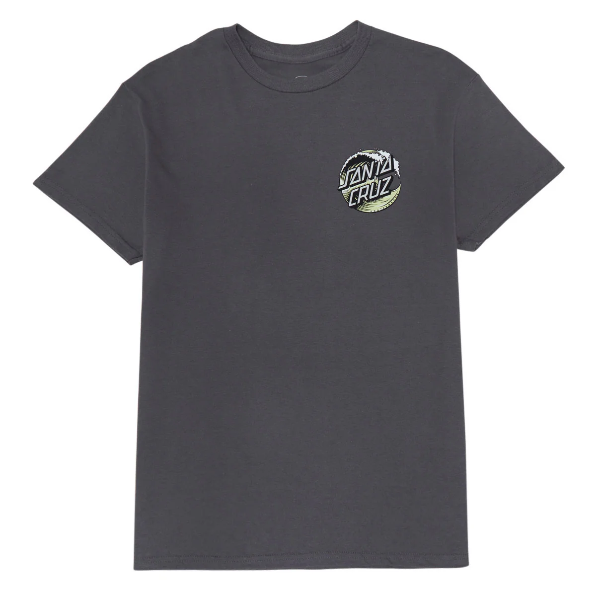 Santa Cruz Wave Dot T-Shirt - Charcoal/Pistachio - Image 2