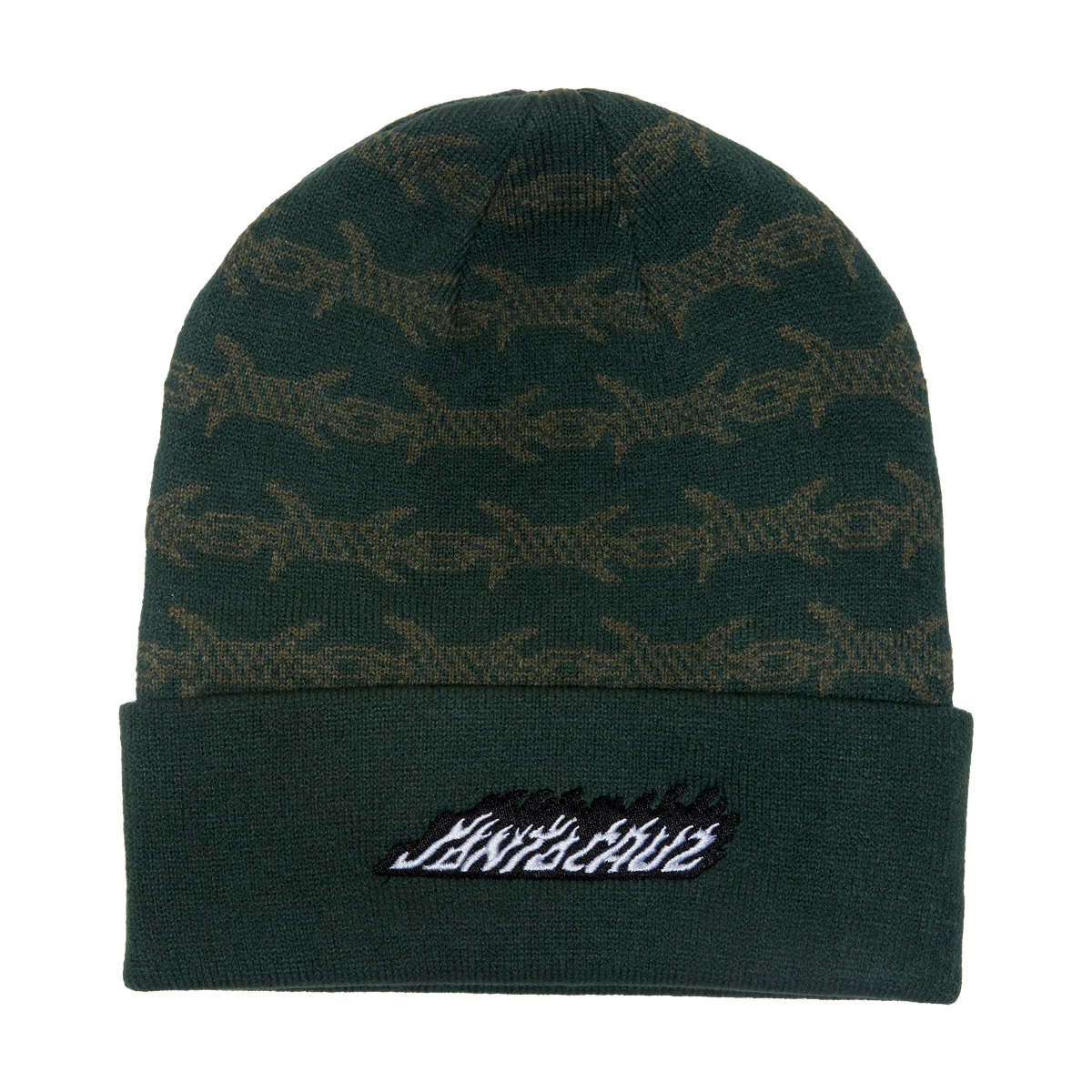 Santa Cruz Wired Flame Long Shoreman Beanie - Forest