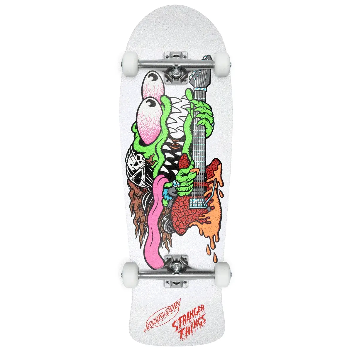 Santa Cruz x Stranger Things Meek Slasher Eddie Reveal Skateboard Complete - Glow In The Dark - 10.10"