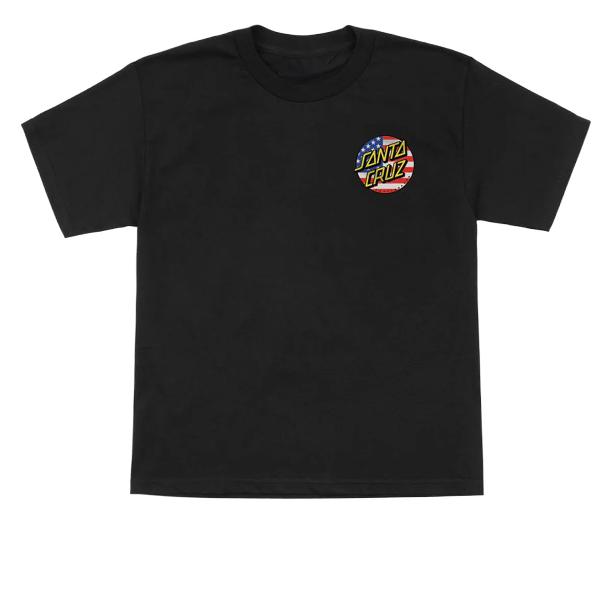 Santa Cruz Youth July 4th Dot V2 T-Shirt - Black - Image 2