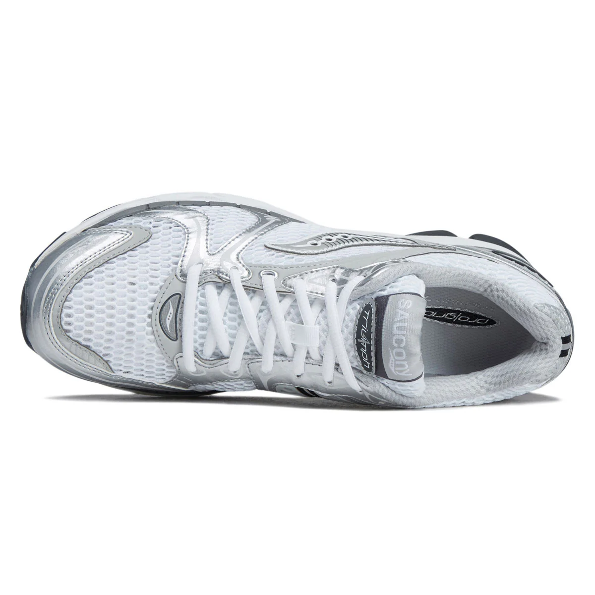 Saucony Progrid Triumph 4 Shoes - White/Silver II - Image 3