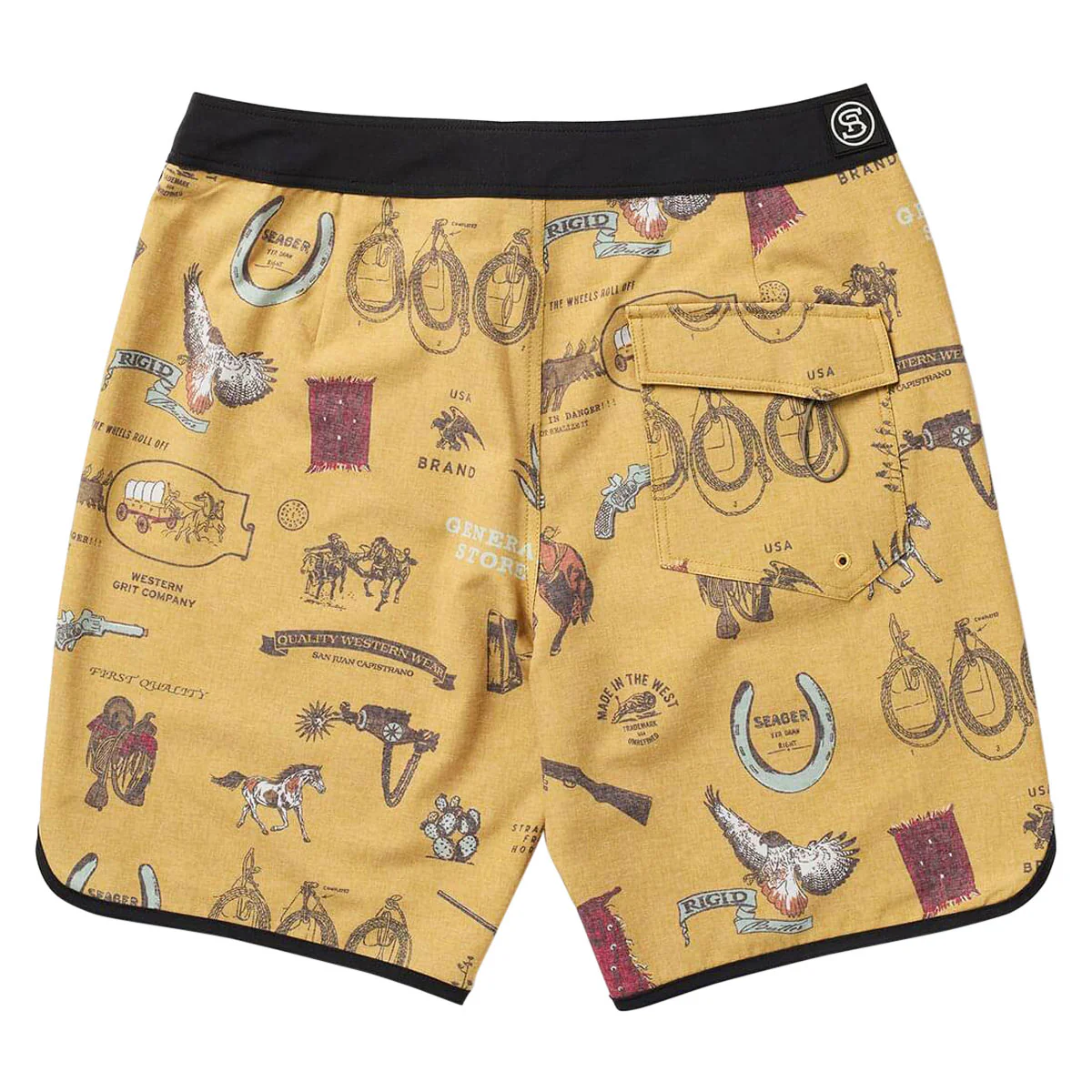 Seager Micro Dose Scallop Boardshorts - Bronze - Image 2
