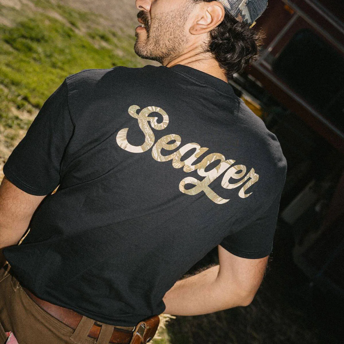 Seager Russ Fill T-Shirt - Black - Image 4