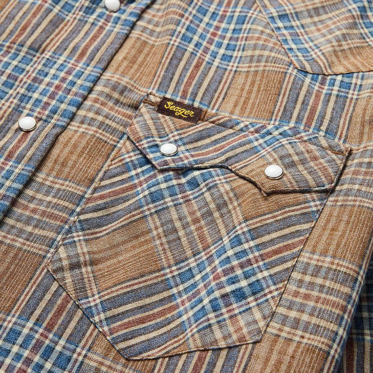 Seager Sawtoof Shirt - Faded Navy Plaid - Image 3