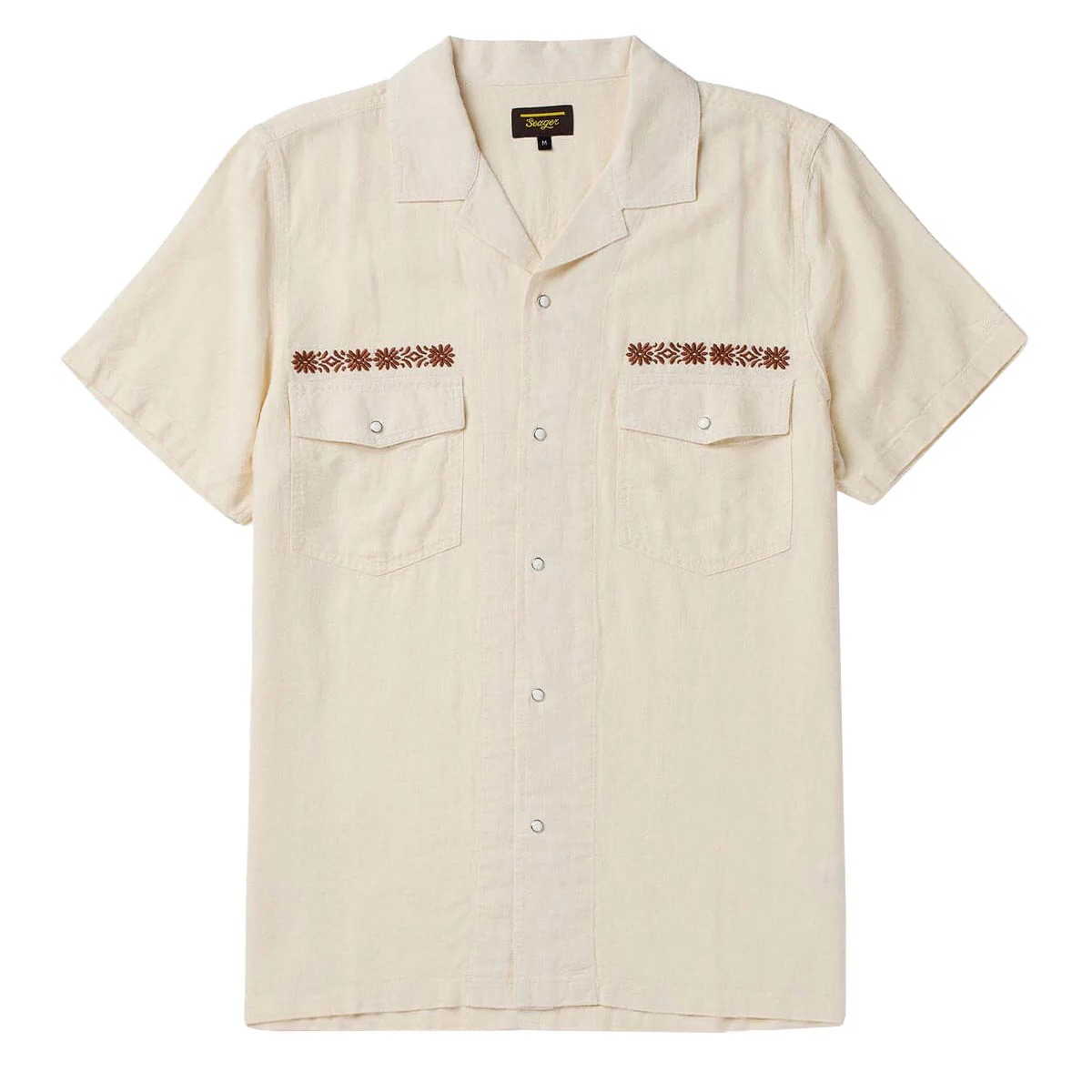 Seager Whippersnapper Embroidered Shirt - White Wash