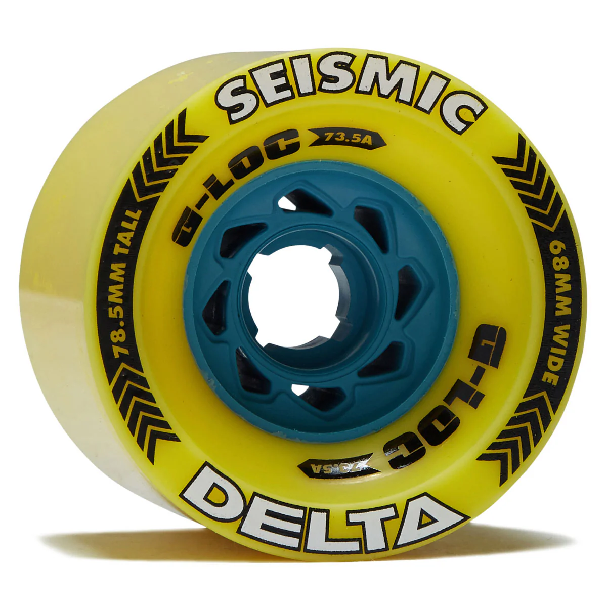 Seismic Delta 73.5a Longboard Wheels - Yellow - 78.5mm