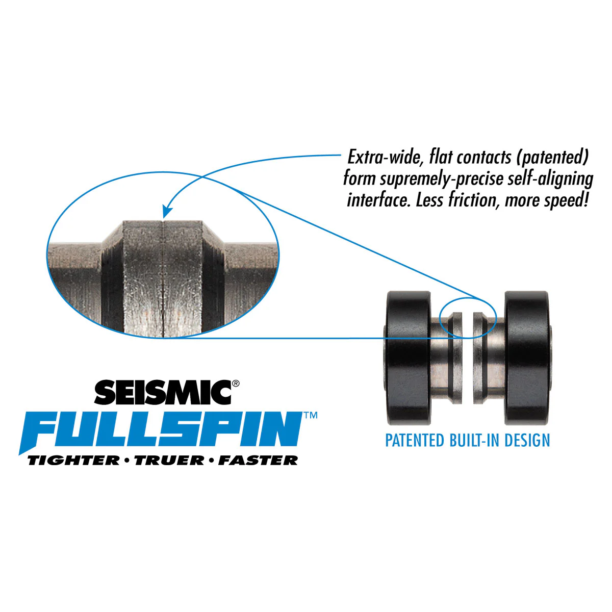 Seismic Fullspin 7-Ball Ceramic Pro Spec Bearings - Black - Image 3