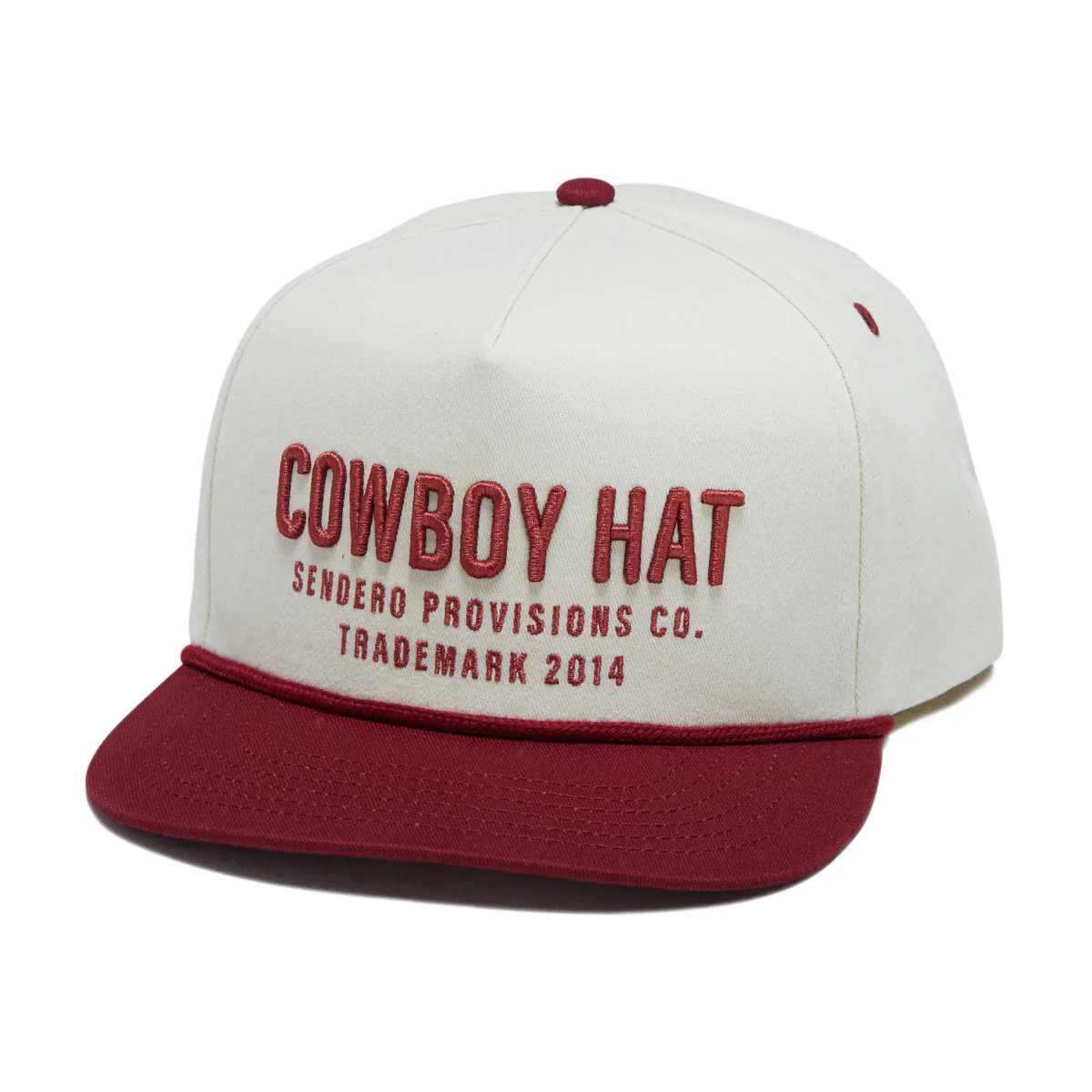 Sendero Cowboy Hat - Cream/Maroon