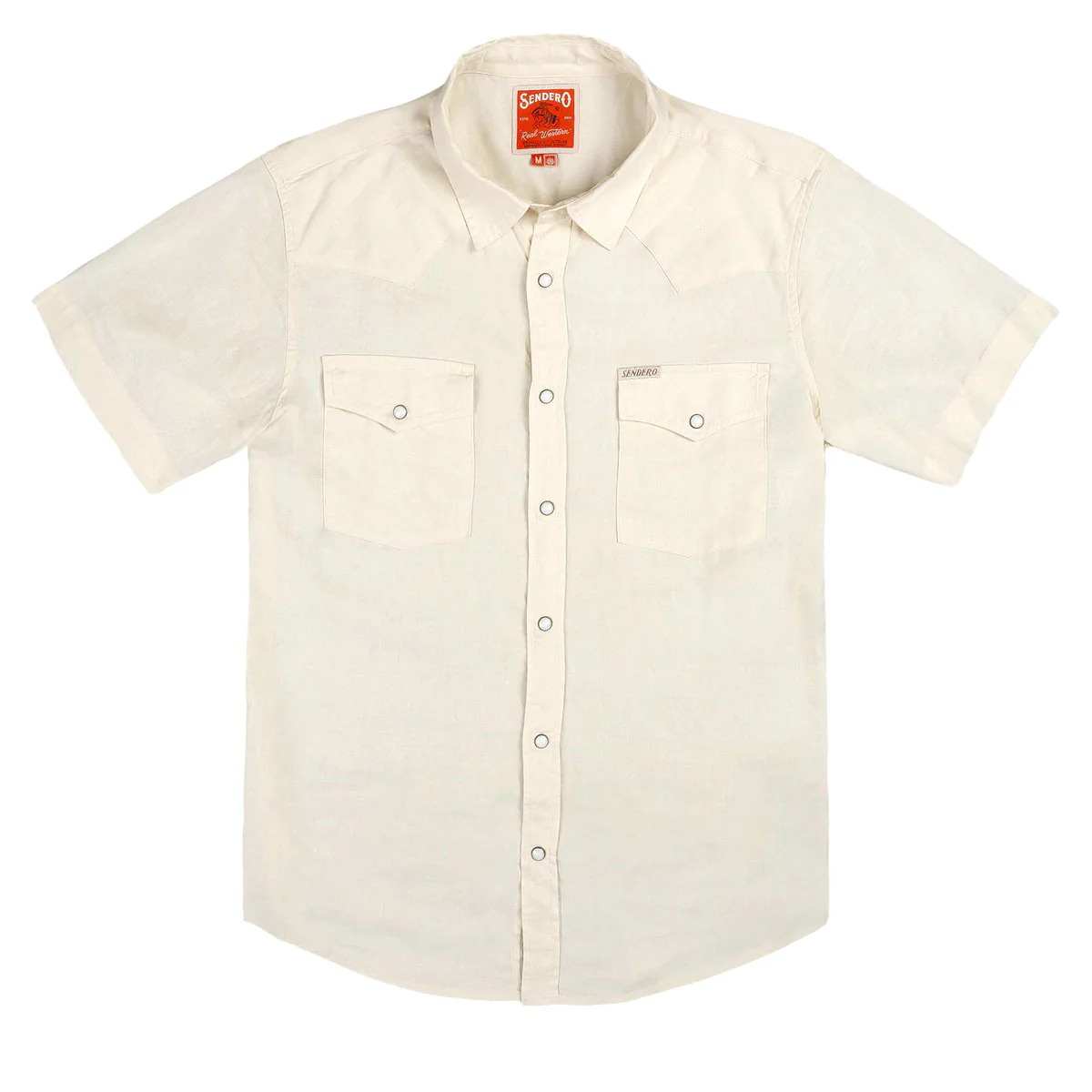 Sendero The Wyatt Pearl Snap Solid Shirt - Antique White