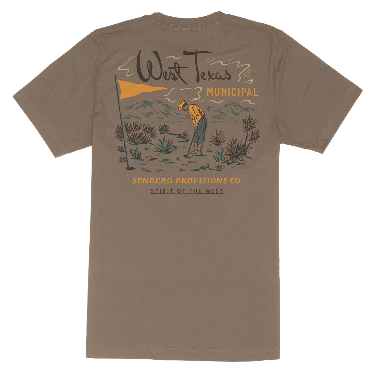 Sendero West Texas Municipal T-Shirt - Light Brown