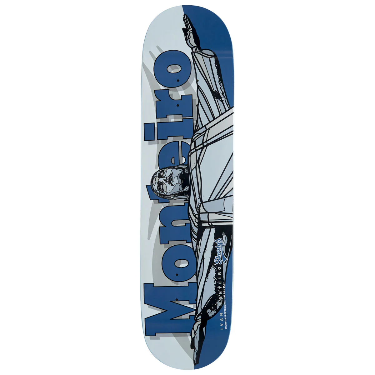Shorty's Ivan Monteiro Redeemer Skateboard Deck - Blue - 8.00"