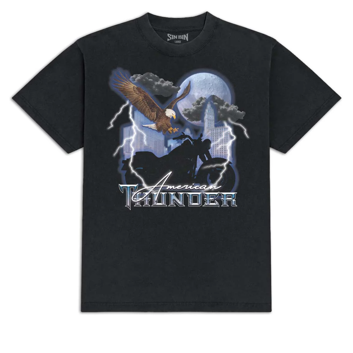 Sin Bin American Thunder T-Shirt - Vintage Black