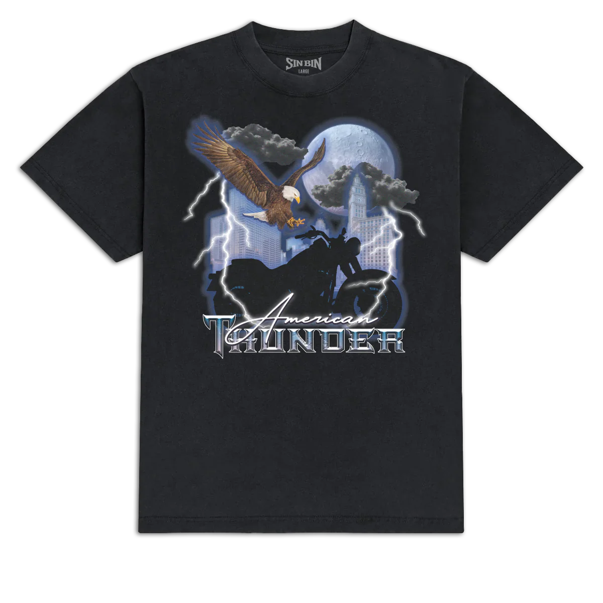 Sin Bin American Thunder T-Shirt - Vintage Black - MD