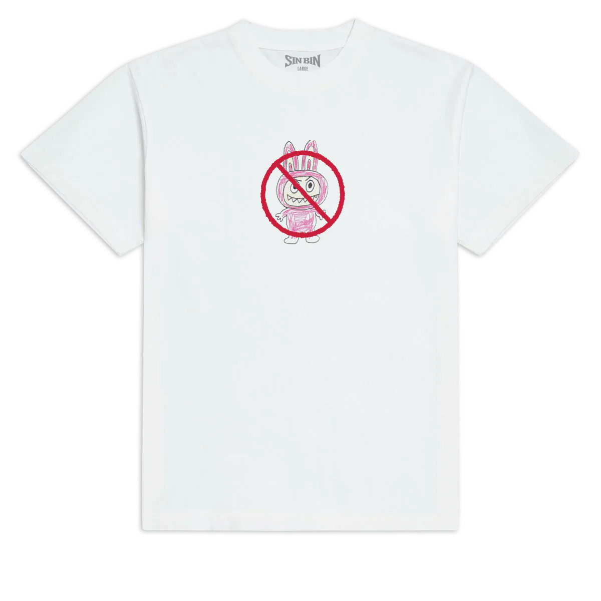 Sin Bin No Labubu T-Shirt - White - XL