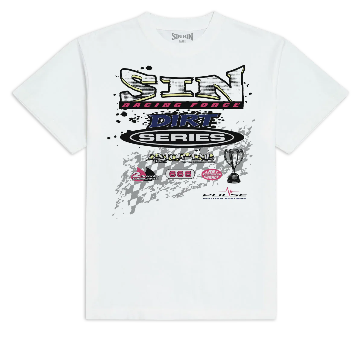 Sin Bin Sin Racing T-Shirt - White - MD