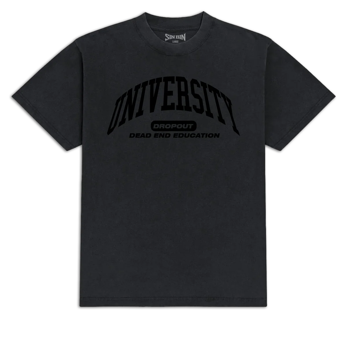 Sin Bin Uni Tonal T-Shirt - Vintage Black - MD
