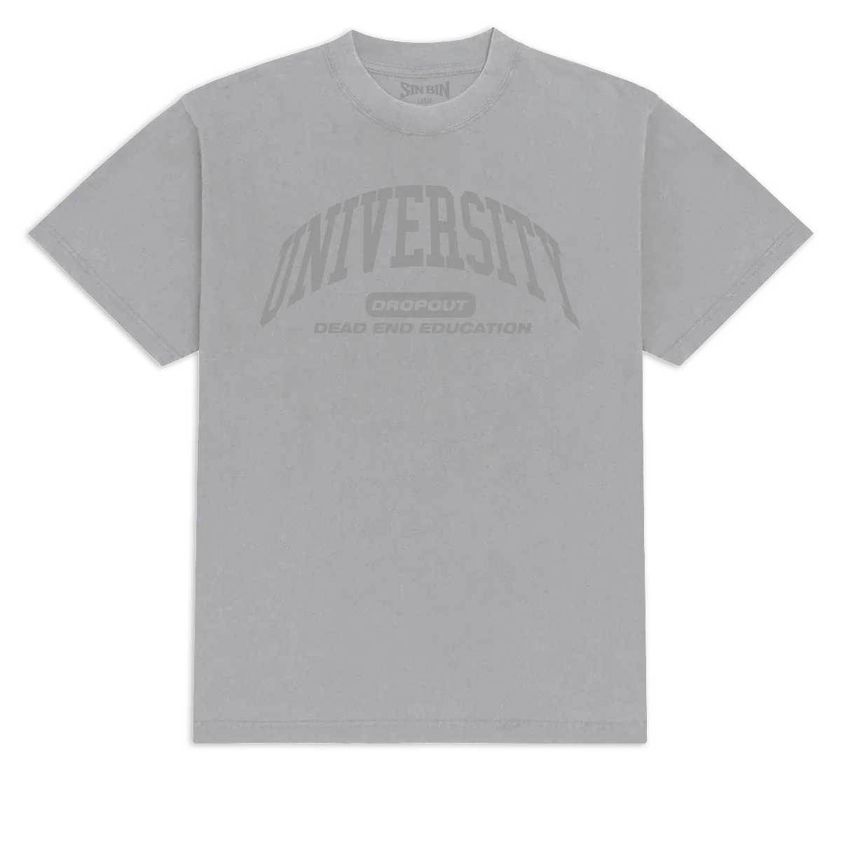 Sin Bin Uni Tonal T-Shirt - Vintage Grey - SM