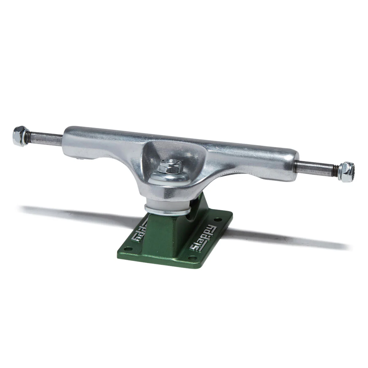 Slappy ST1 Hollow Lights Skateboard Trucks - Polished/Gunmetal Green - 8.50" - Image 2