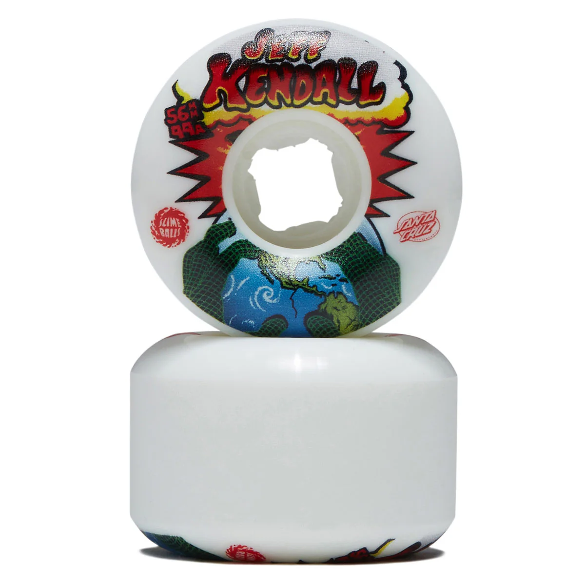 Slime Balls Kendall End Of The World Reissue Chubbies 99a Skateboard Wheels - White - 56mm - Image 2
