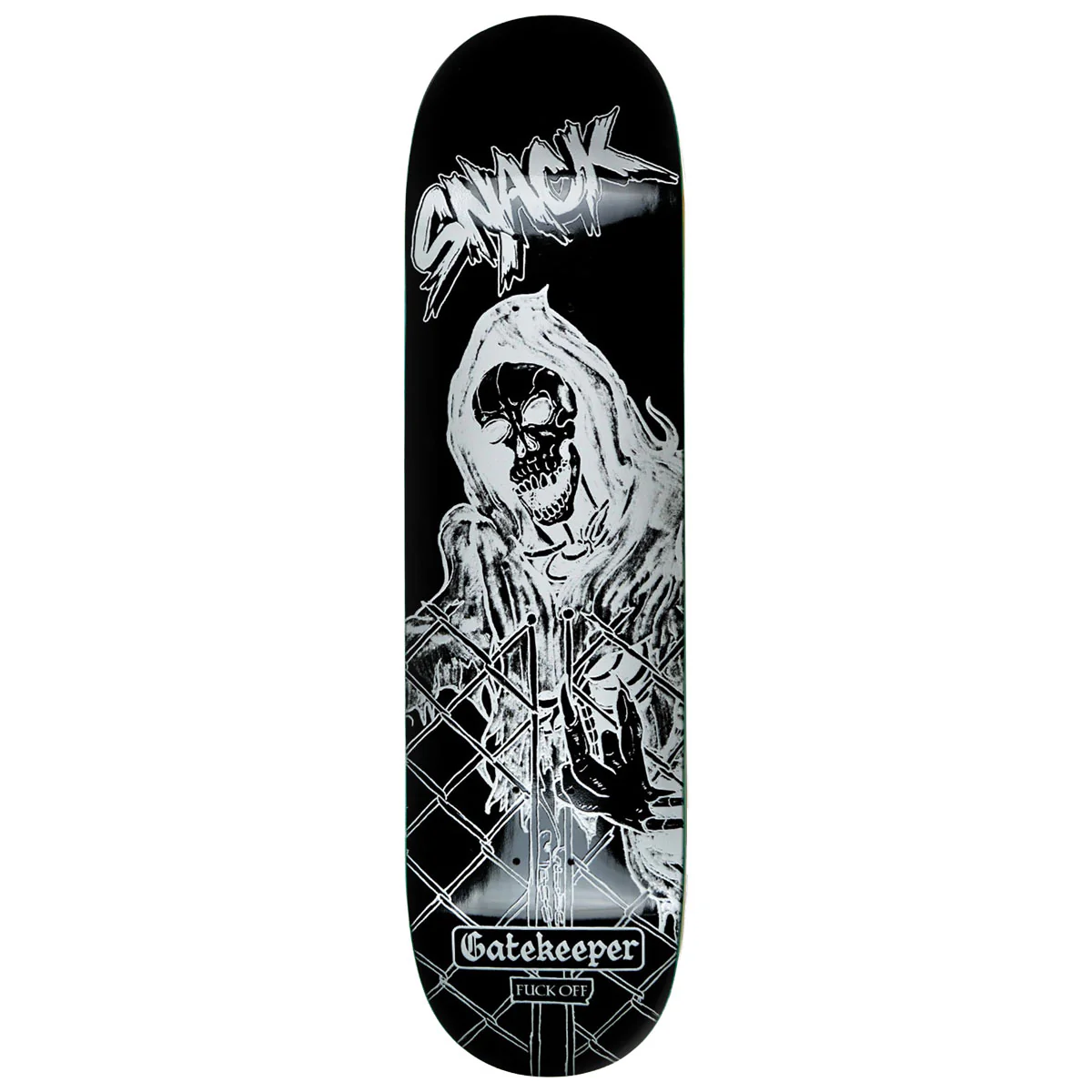 Snack Gatekeeper Skateboard Deck - Black - 8.38"