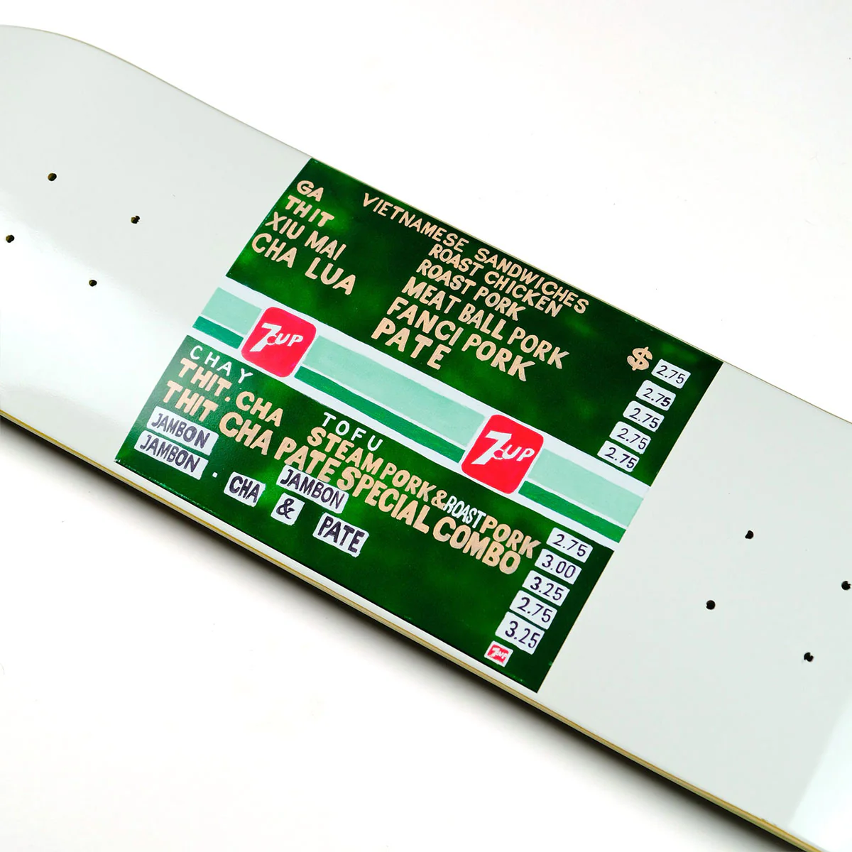 Snack Narvaez Saigon Menu Skateboard Deck - 8.38" - Image 3