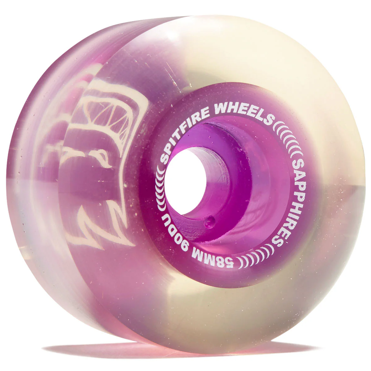 Spitfire 90d Sapphires Skateboard Wheels - Clear Purple - 58mm