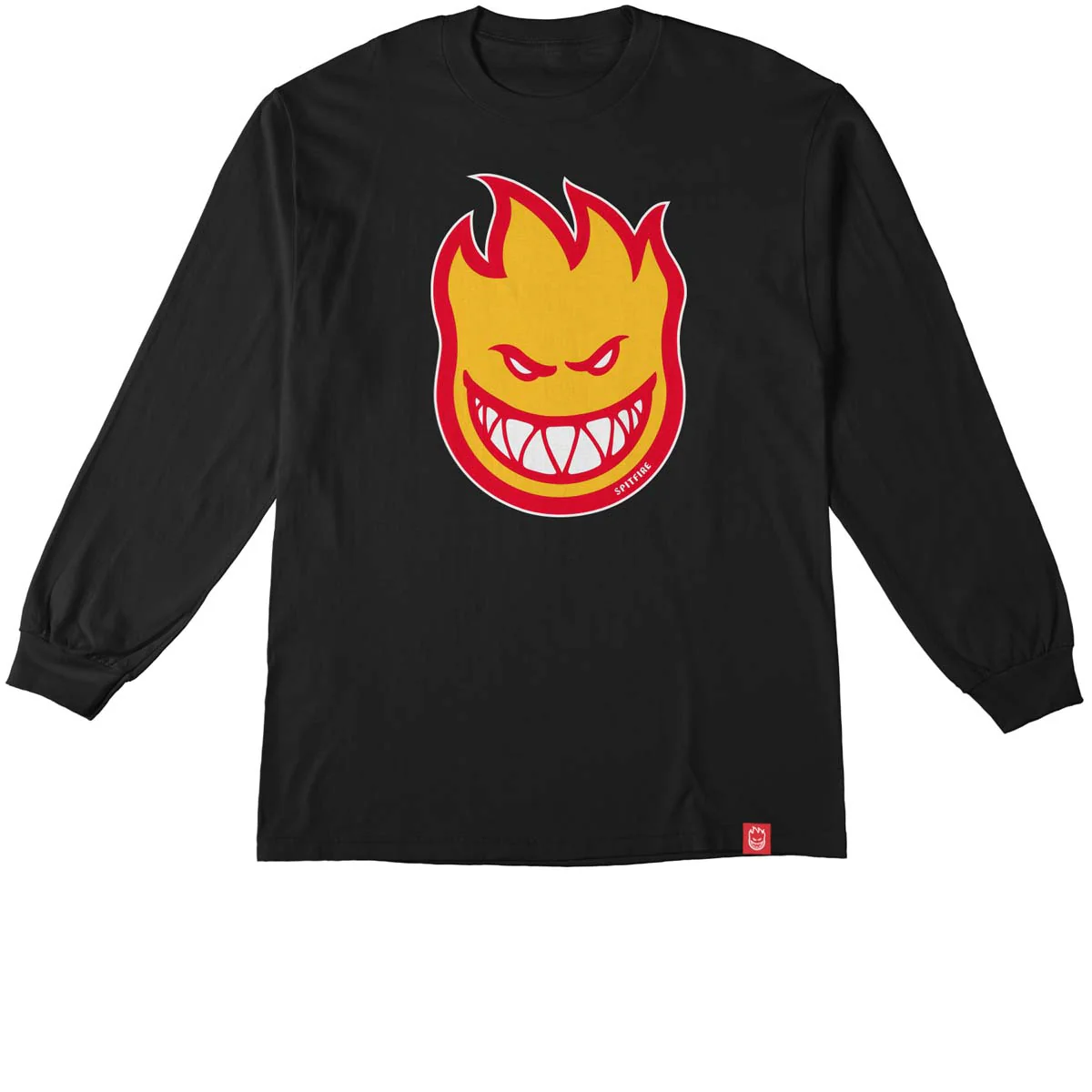 Spitfire Bighead Fill Long Sleeve T-Shirt - Black/Gold/Red